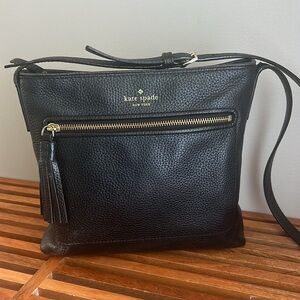 Kate Spade Black Crossbody Bag with Gold Accents